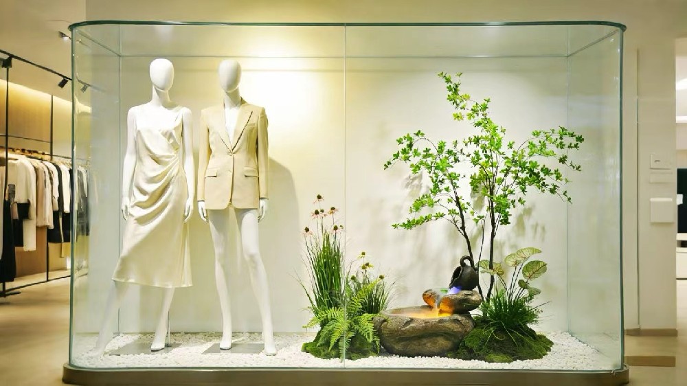 无锡经开区服装店仿真植物造景