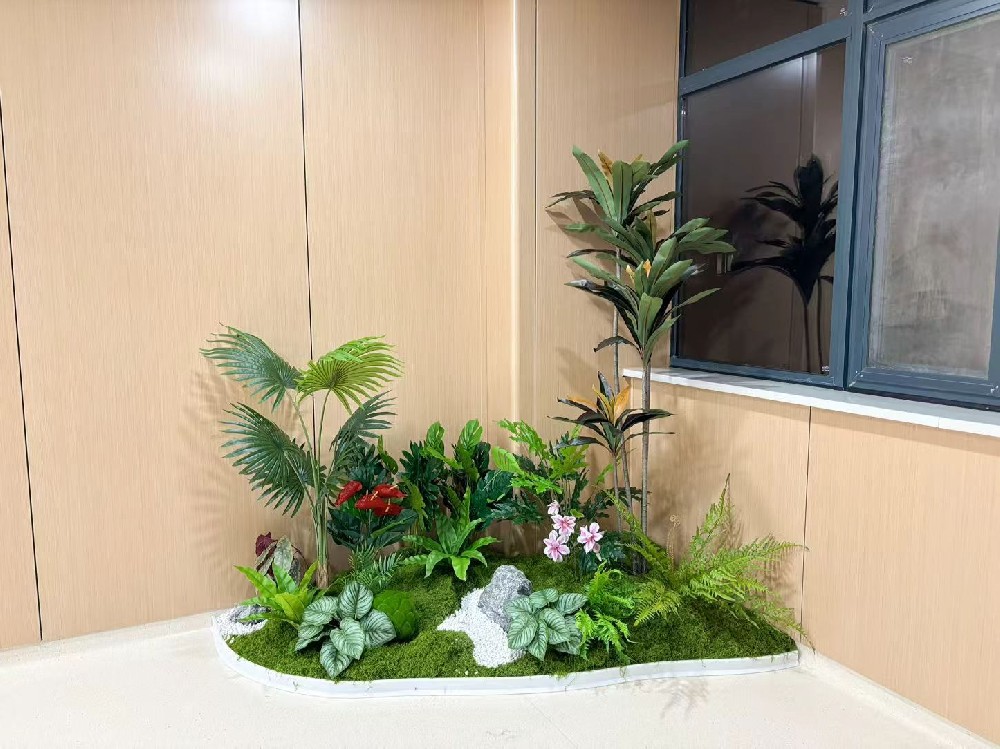 上海浦东上市企业接待会议室仿真植物景